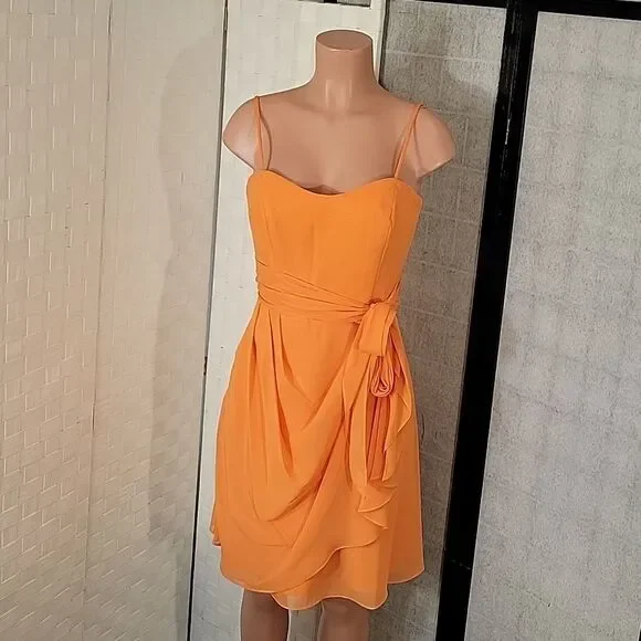 BRAND NEW JORDAN FASHION CHIFFON STRAPLESS SHORT COCKTAIL DRESS - Picture 10 of 15